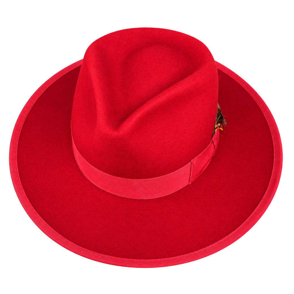 Scala Classico Fedora Size Medium Red Wool Hat 1