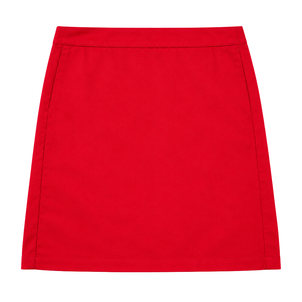 Gloria Vanderbilt Skirt Size 12 Red Cotton Spandex 1