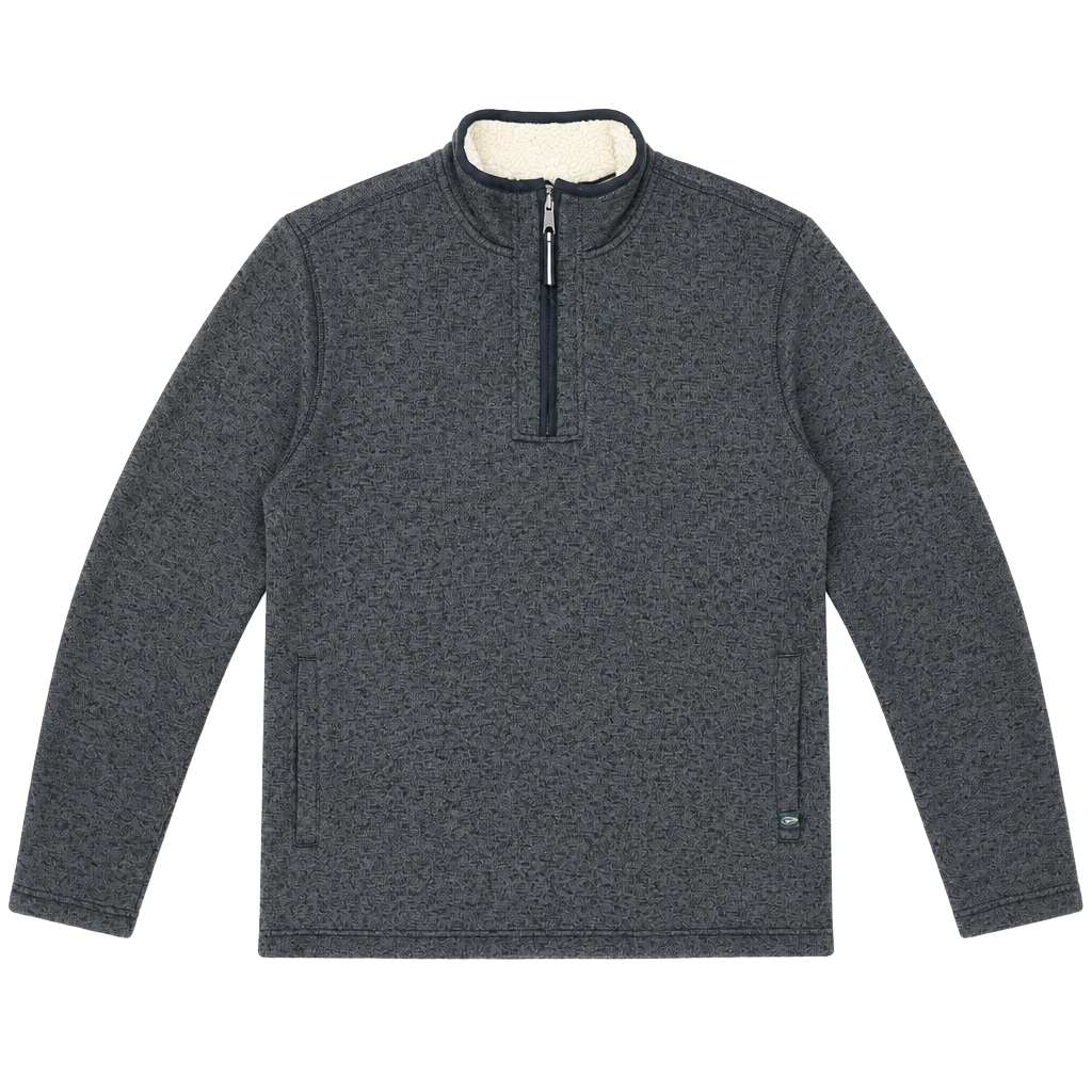 Orvis 1/4 Zip Pullover Size L/G Gray Sherpa Lined Fleece Sweater 1