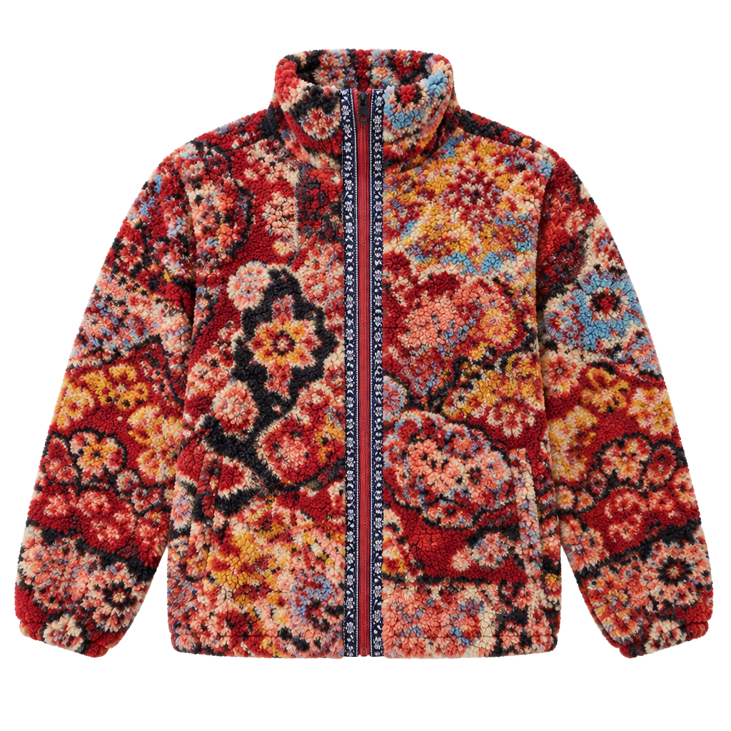 Urban Outfitters Printed Sherpa Jacket Size Small NWT 1