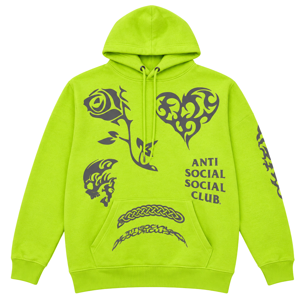 Anti Social Social Club Neon Yellow Hoodie 1