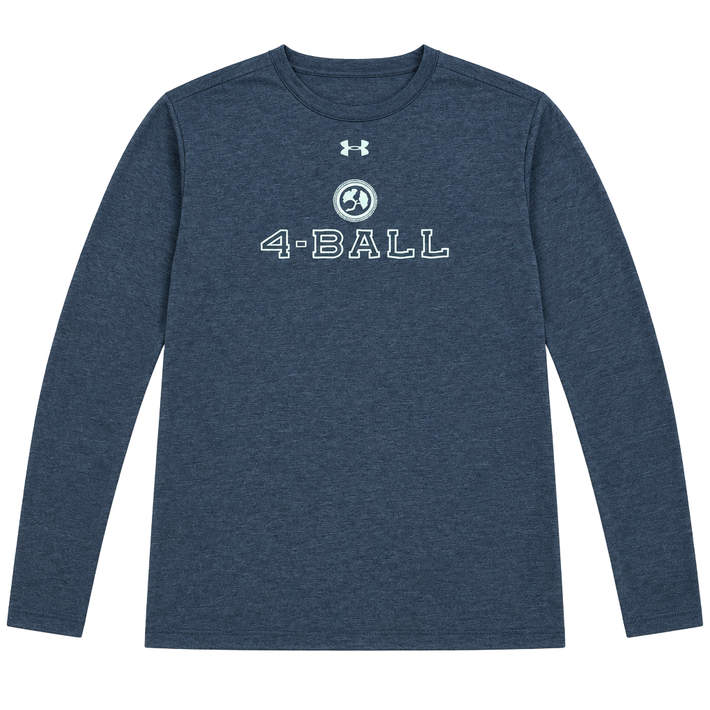 Under Armour 4-Ball Long Sleeve T-Shirt Size L Heather Gray 1