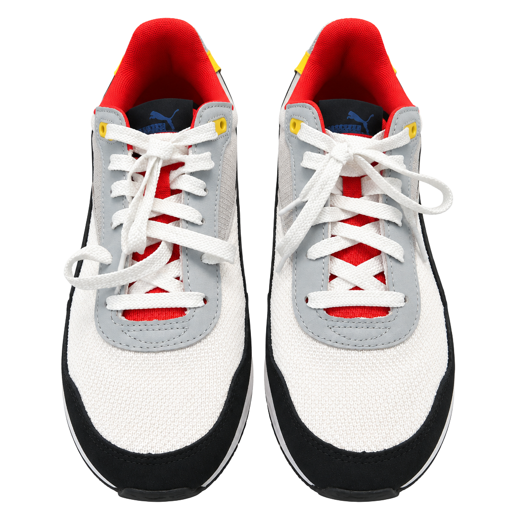 Puma R78 Gravity Size 9.5 Grey White Red Blue Sneakers 1