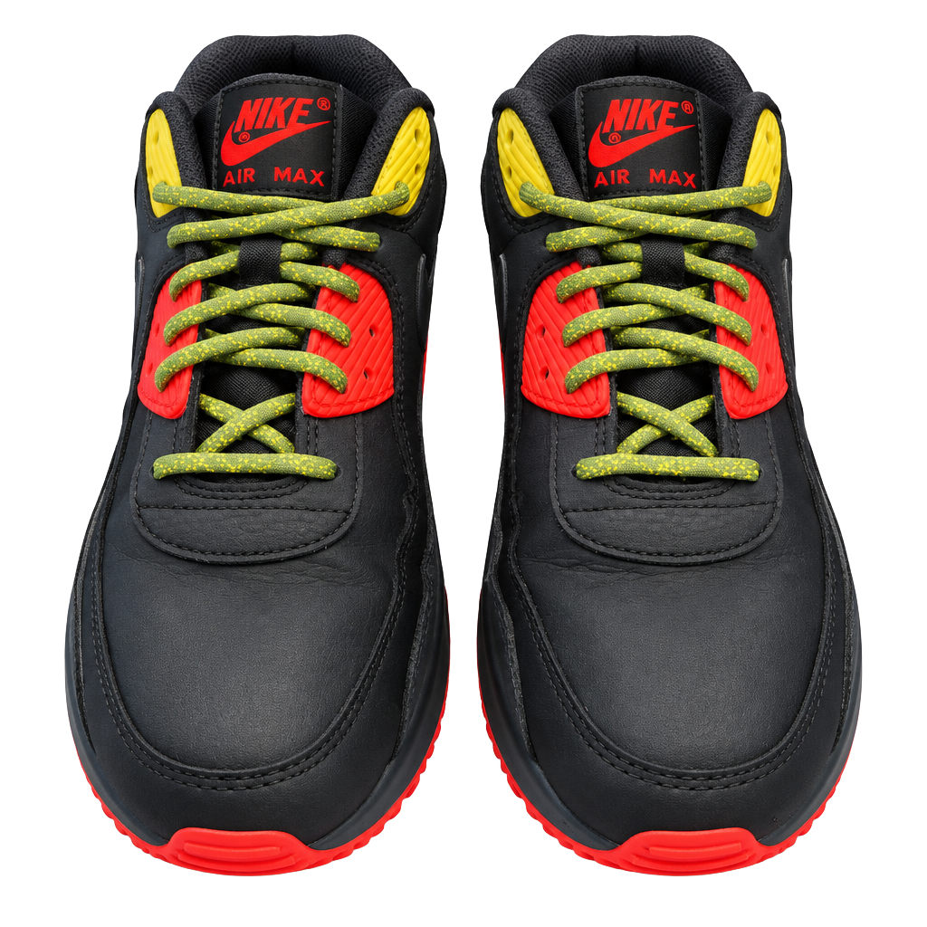Nike Air Max 90 GS Size 7Y Black Asparagus Sneakers 1