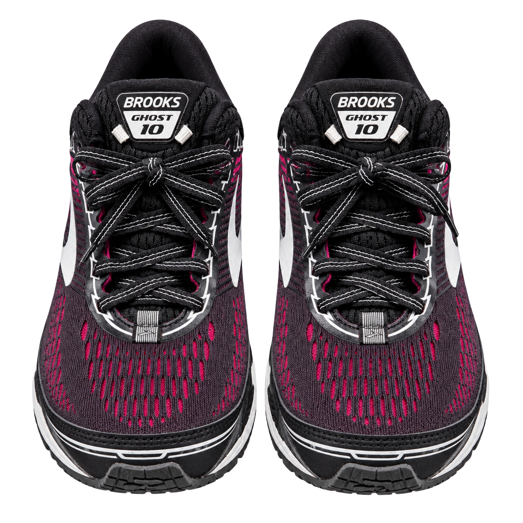 Brooks Ghost 10 Running Shoes Size 6.5 Black Pink 1