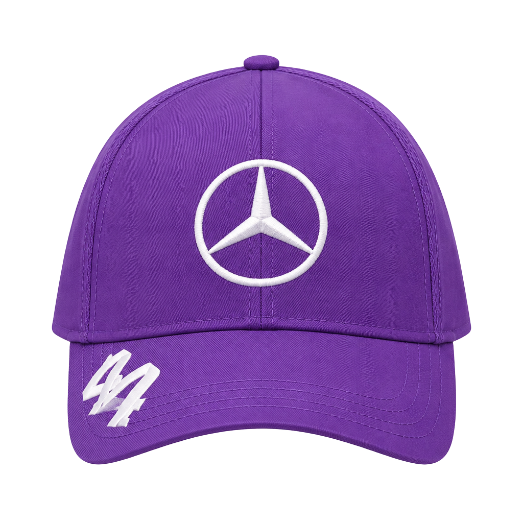 Mercedes AMG Petronas F1 Lewis Hamilton 44 Trucker Cap Hat Purple New 1
