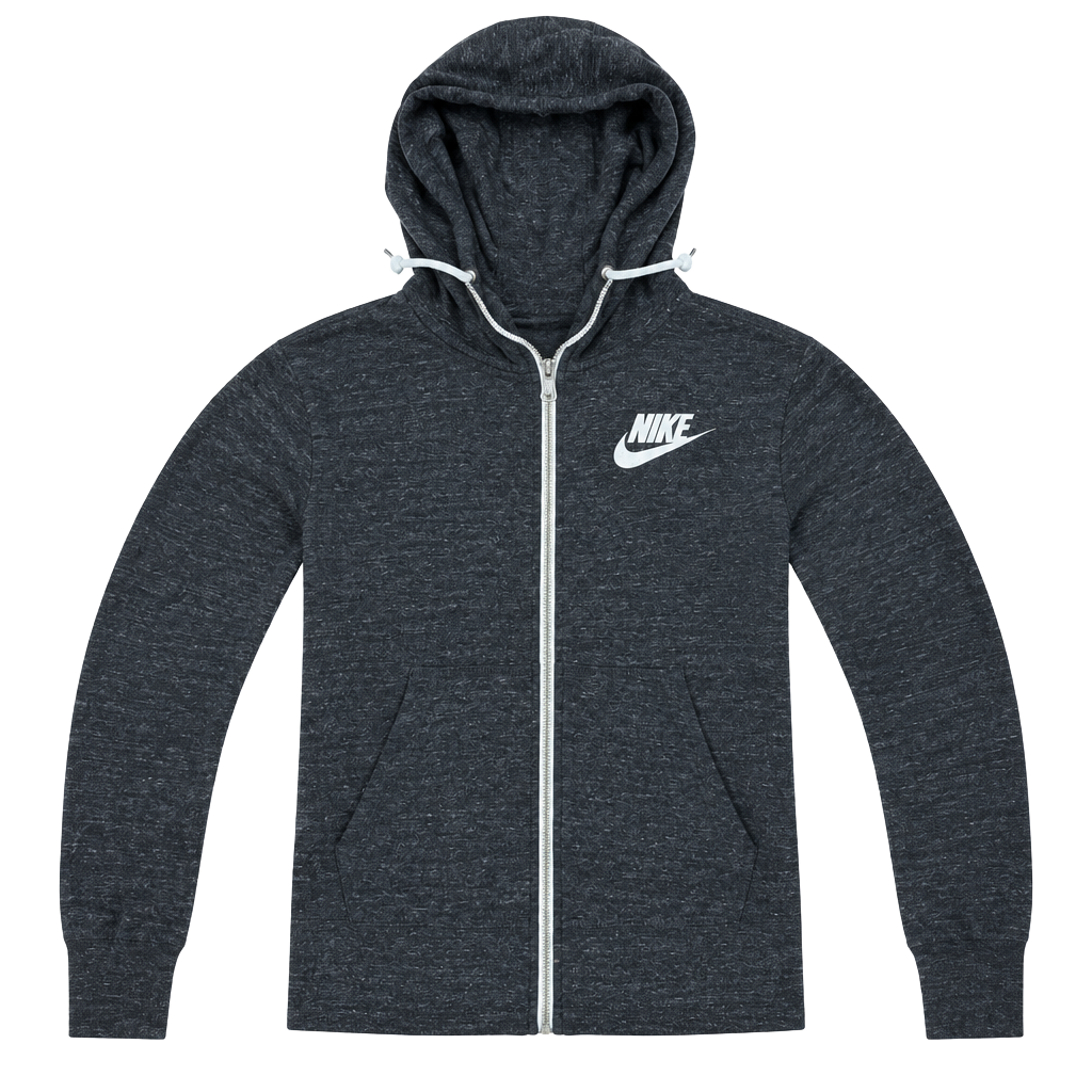 Nike Gym Vintage Full-Zip Hoodie Size M Dark Gray Heather 1
