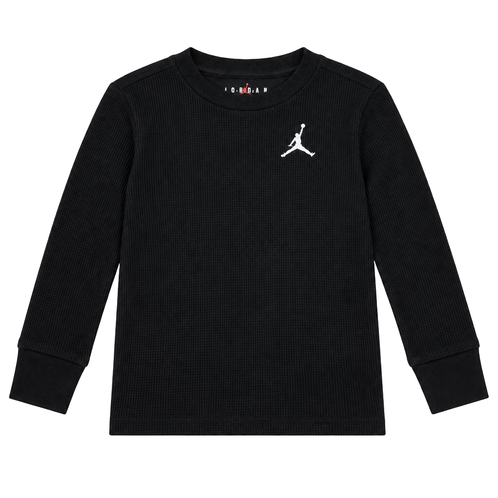 Jordan Jumpman Waffle Long Sleeve Shirt Size 2T Black 1