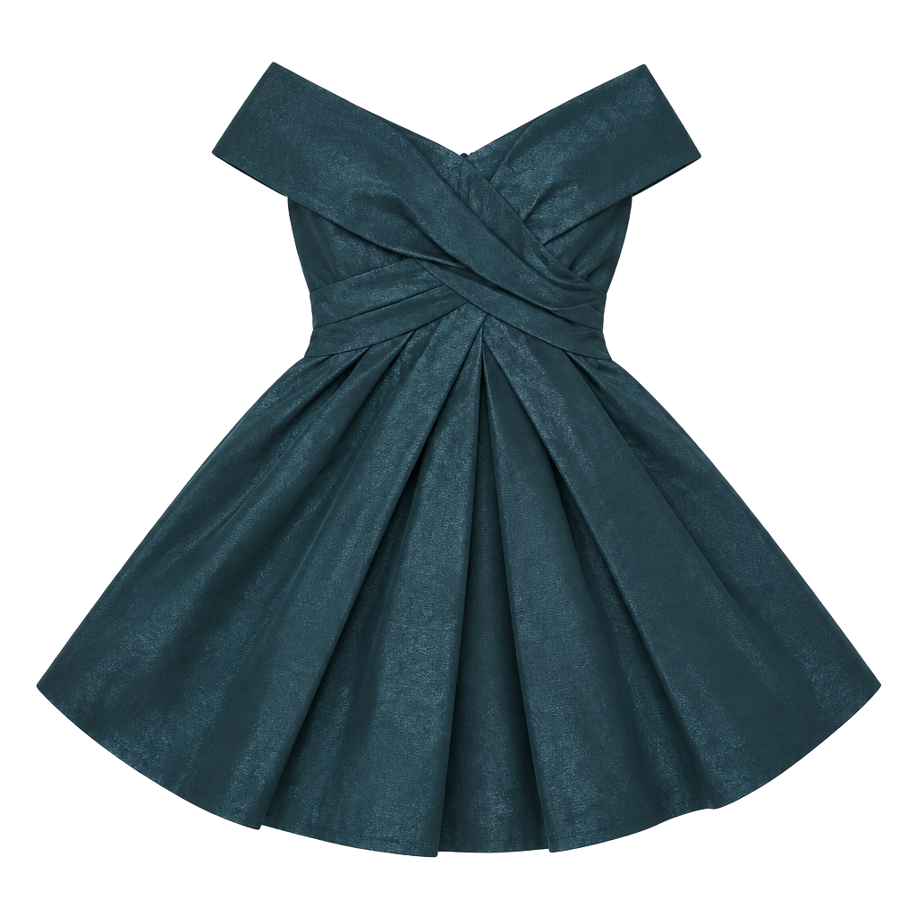 Wishes W Wishes Strapless Bubble Dress Size 20 Teal Metallic Cocktail 1