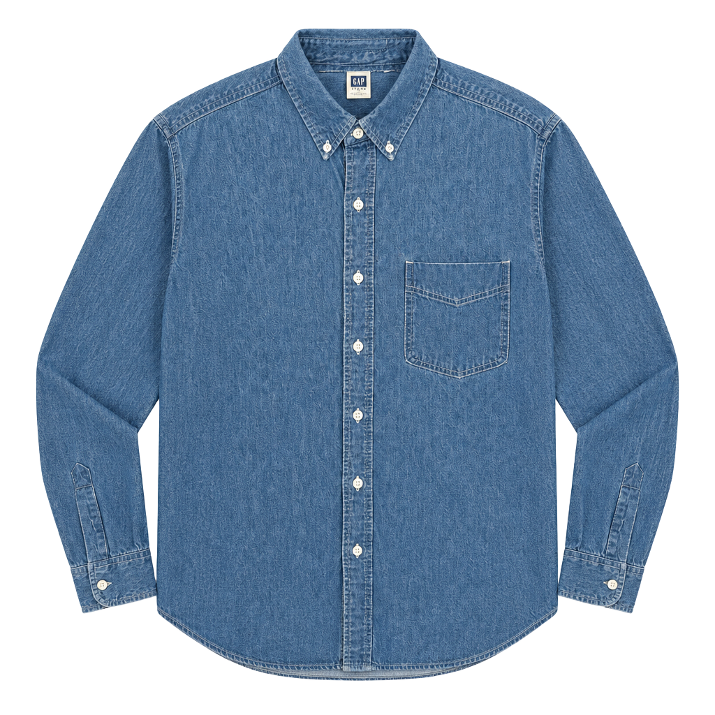 Gap Factory Store Denim Button-Down Shirt Size XL Long Sleeve 1
