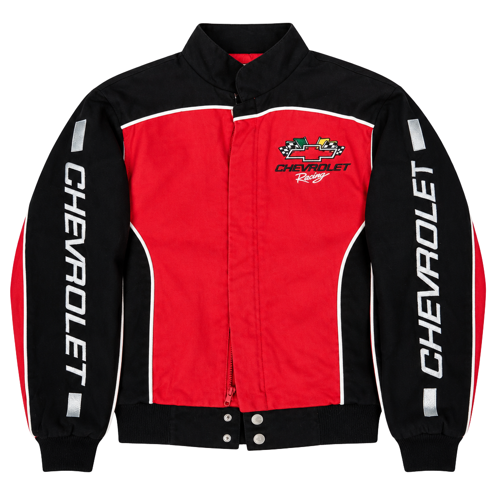 Racing Champions Chevrolet Racing Nascar Jacket Size S Red Black 1