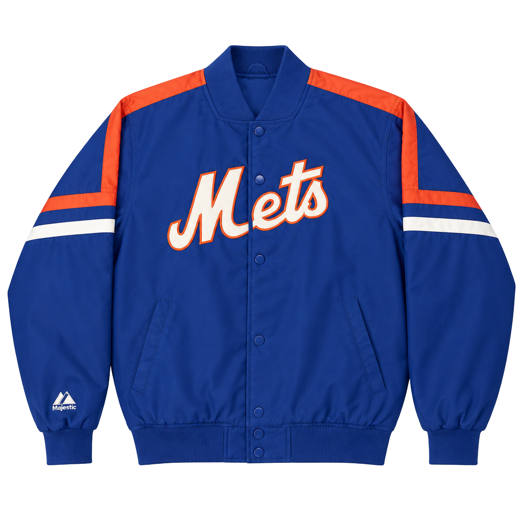 Majestic New York Mets Cooperstown Collection Jacket Size L 1969 Champions 1
