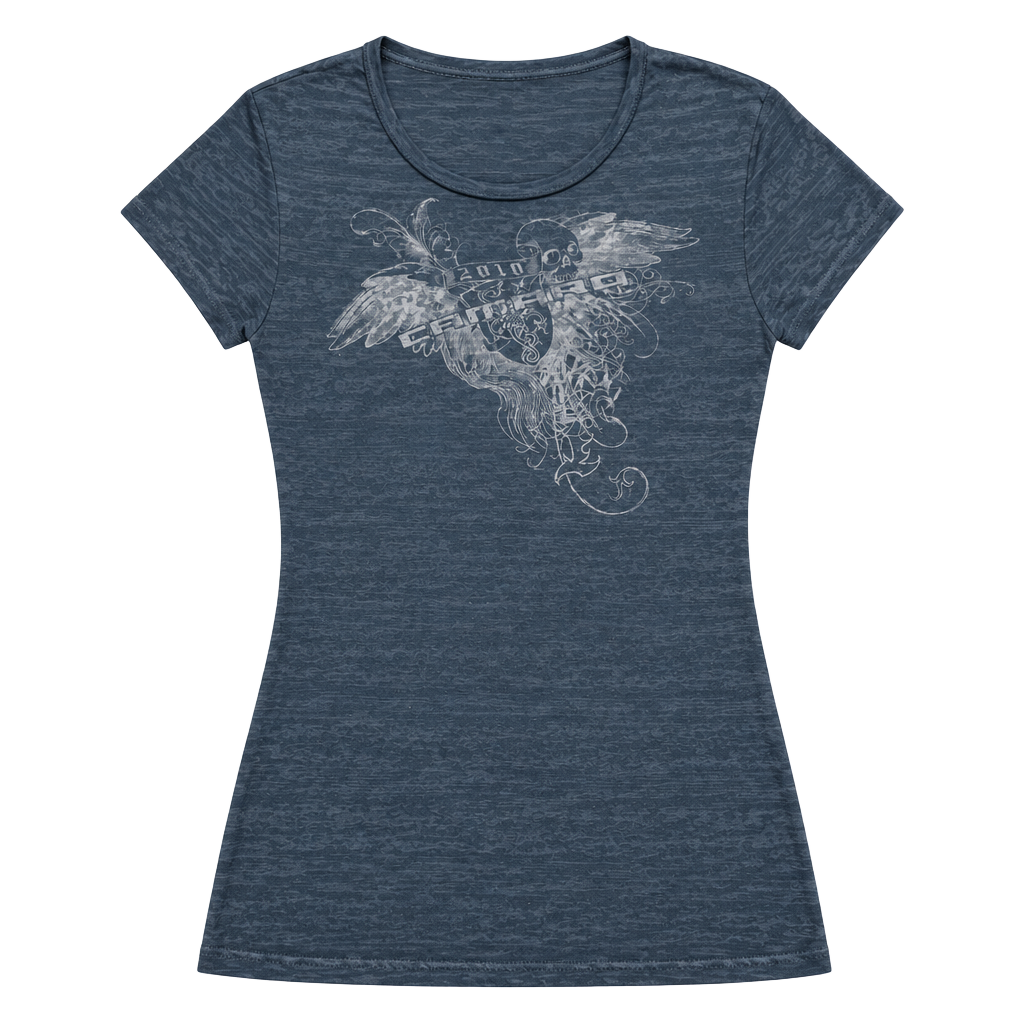 Kavio! Chevrolet Camaro 2010 Graphic T-Shirt Large Blue Skull Wings Y2K 1