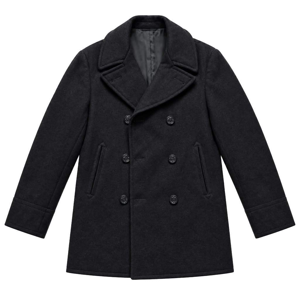 Vintage US Navy Peacoat Size 38R Wool Double Breasted Jacket. 1