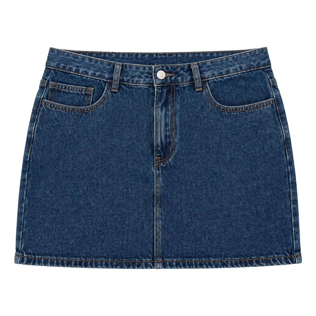 White Fox Denim Skirt Size L 1