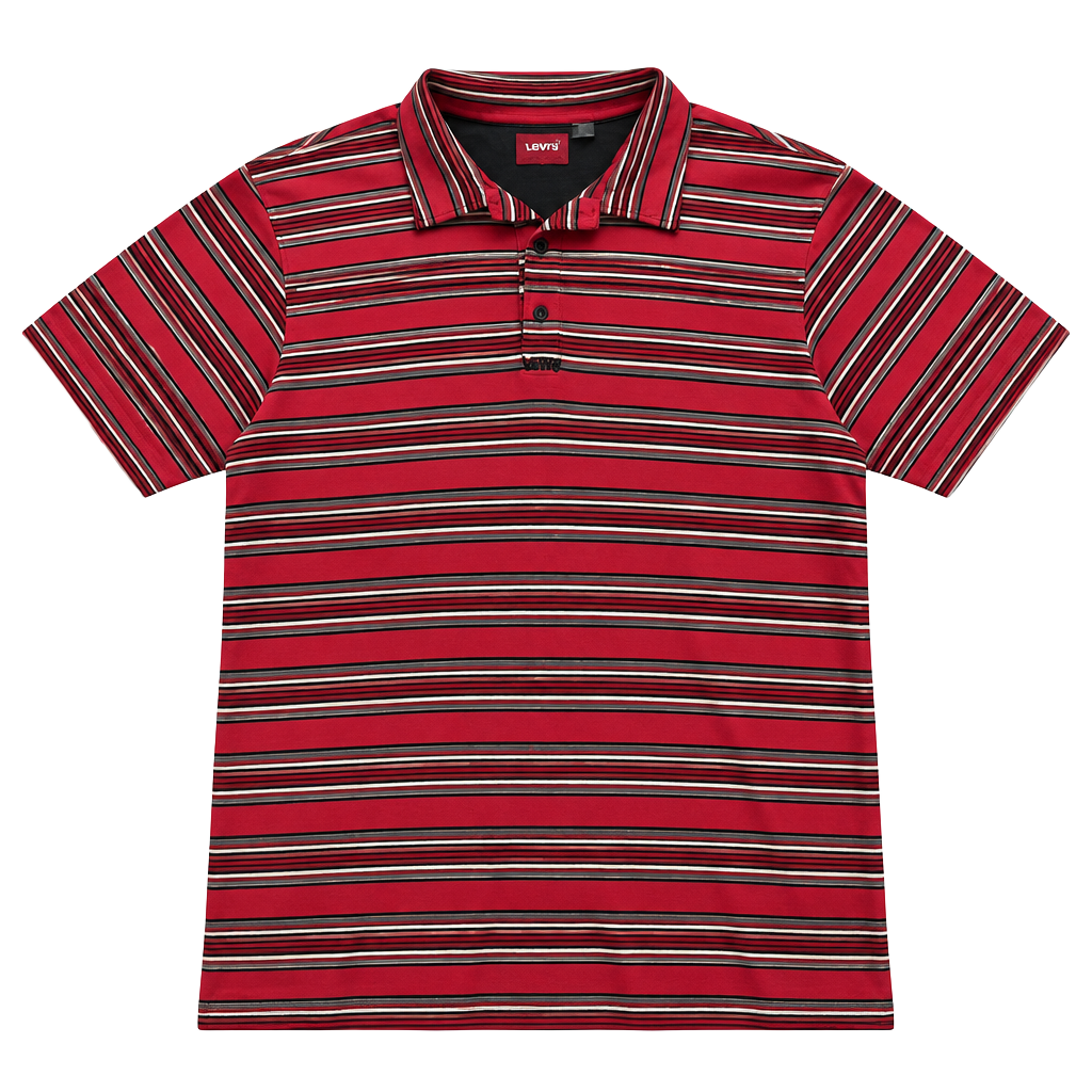 Vans Striped Polo Shirt Size XL Red Black White. USA Made 1