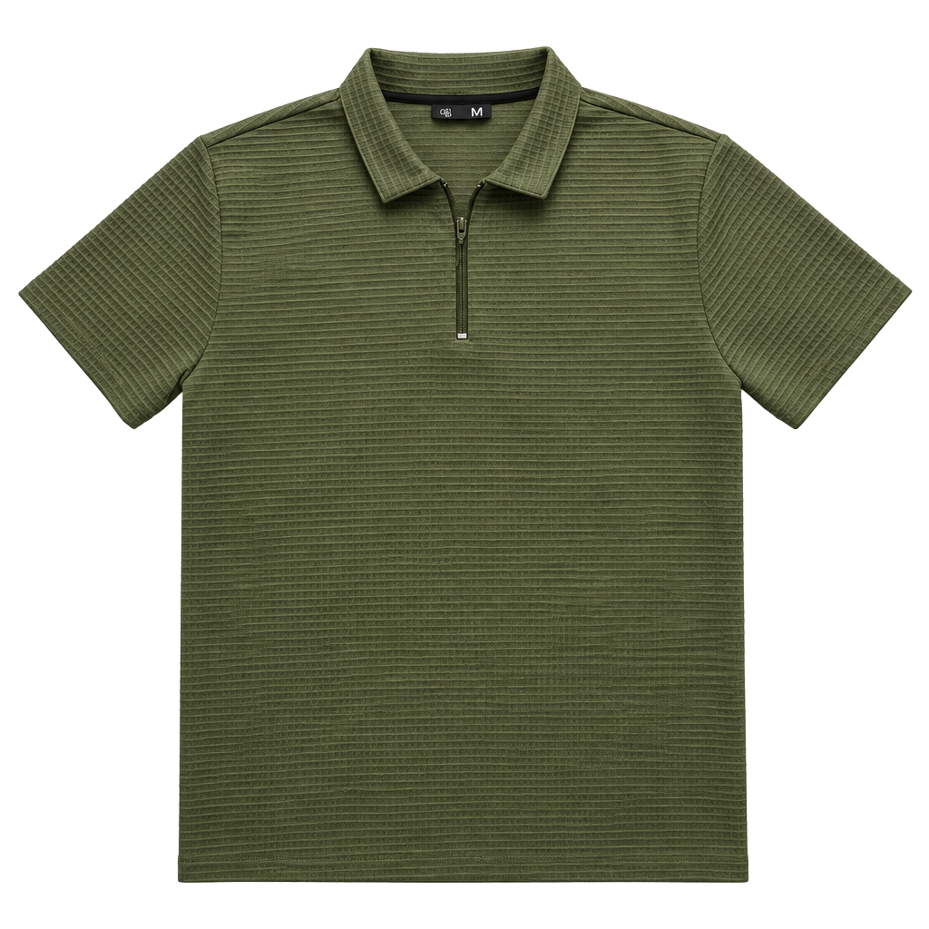 Oakridge Zip Polo Shirt. Size M 1