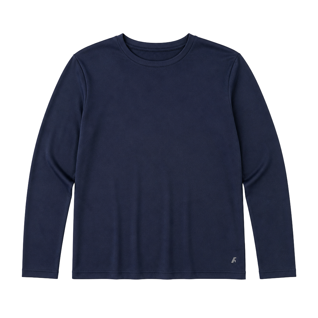 Alfani Stretch Long Sleeve Crew Neck T-Shirt Neo Navy XL-0097 1