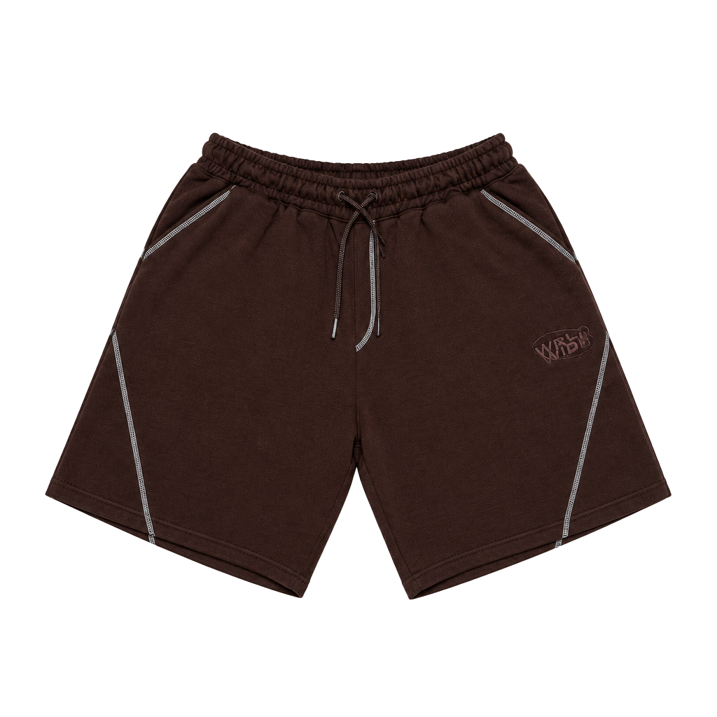 WRLD WIDE Sweatshorts Brown 1
