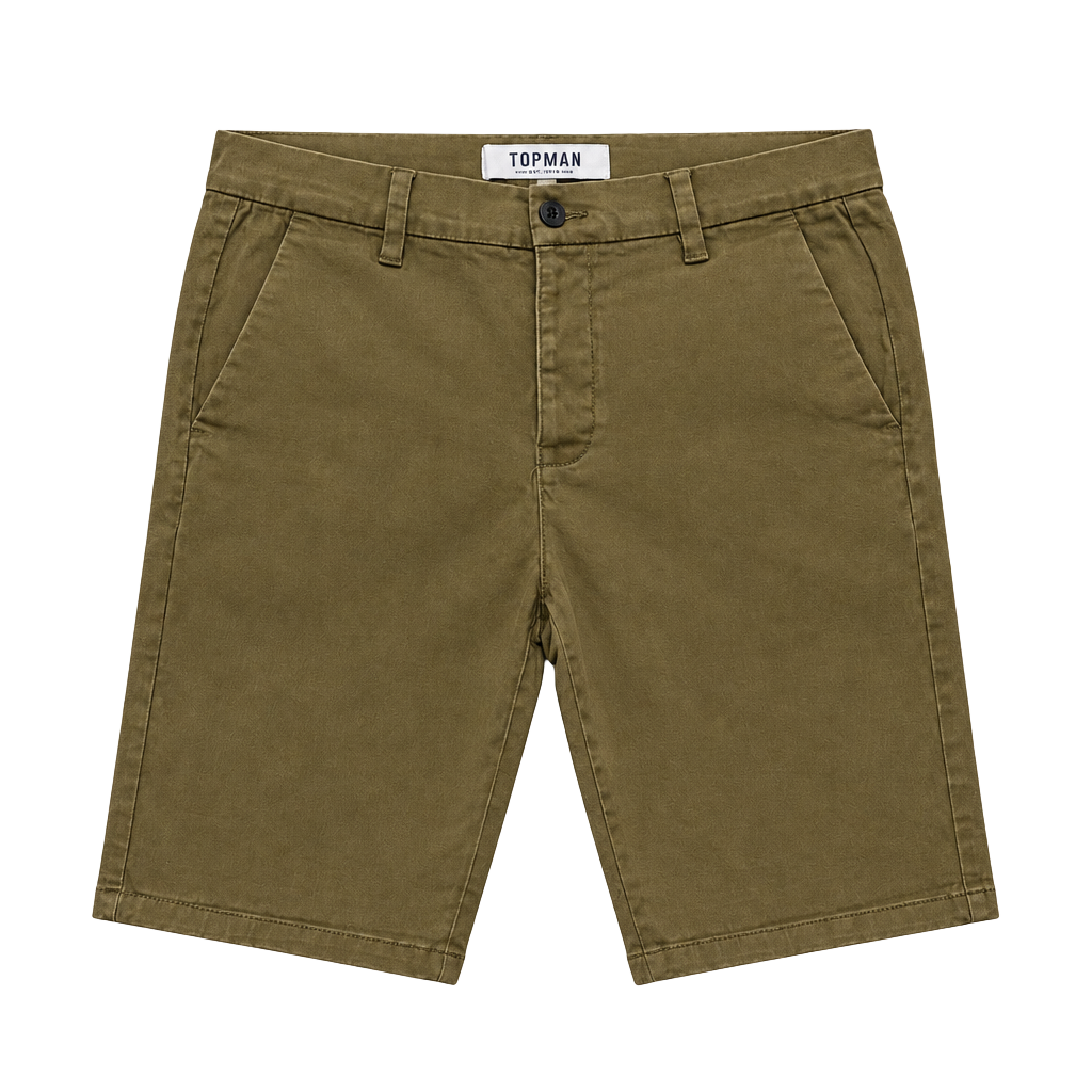 Topman Chino Shorts Size 30 Brown Button Fly 1