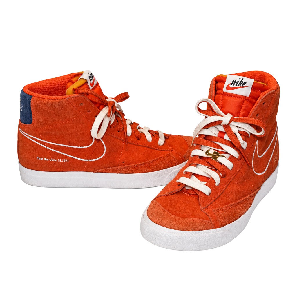 Nike Blazer Mid '77 First Use Orange Suede Sneakers 1