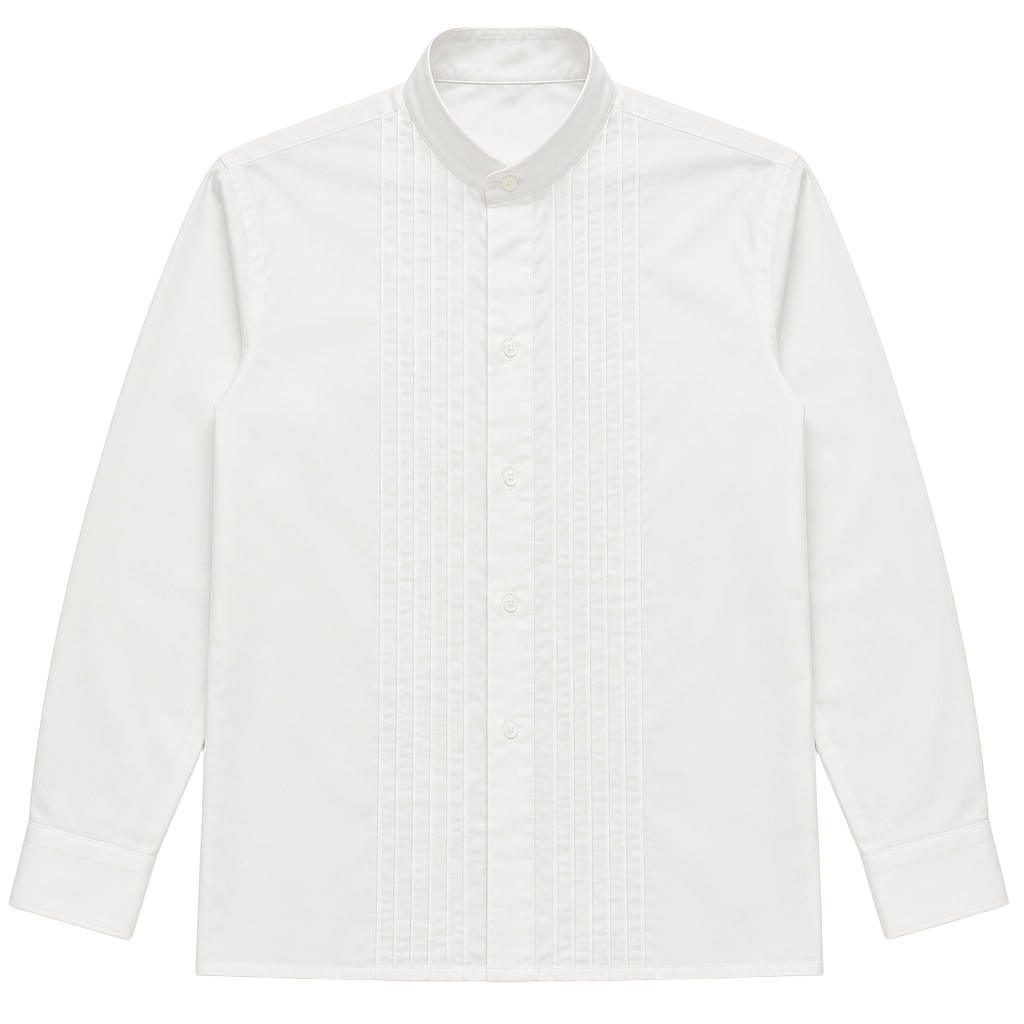 Pretty Me USA White Pleated Tuxedo Dress Shirt Size 8 1