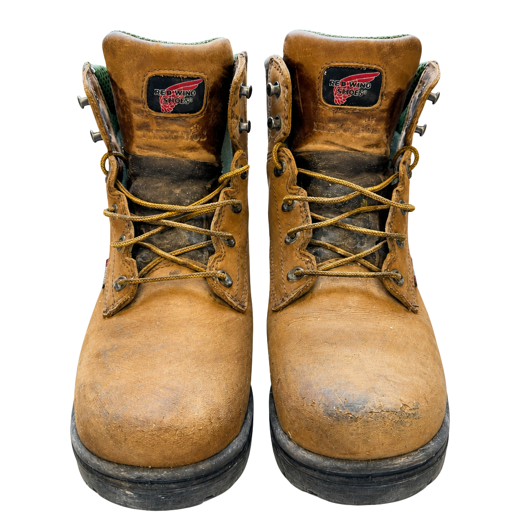 Red Wing Shoes King Toe Work Boots Stock No. 435 Size 13 E2 Men's Brown Leather 1