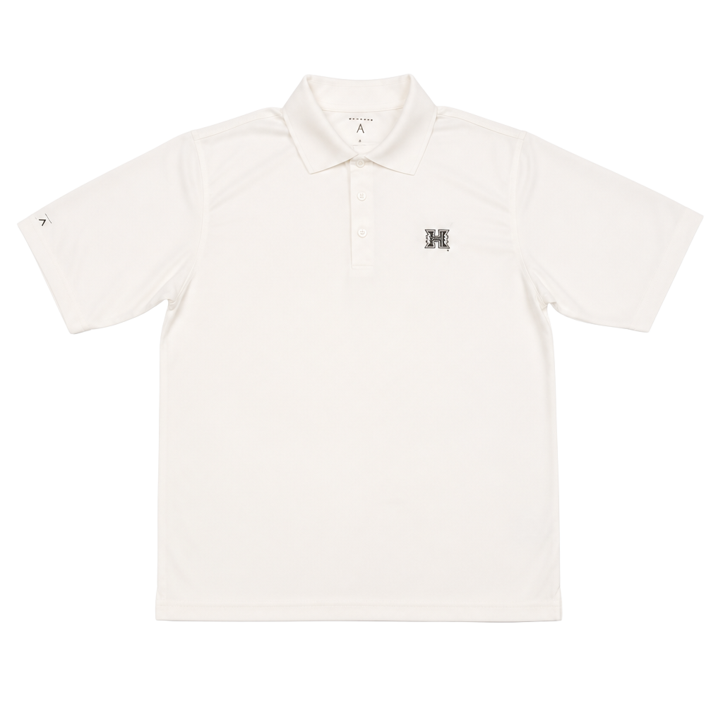 Antigua Hawaii Rainbow Warriors Polo Shirt Mens Medium M White Golf Performance 1