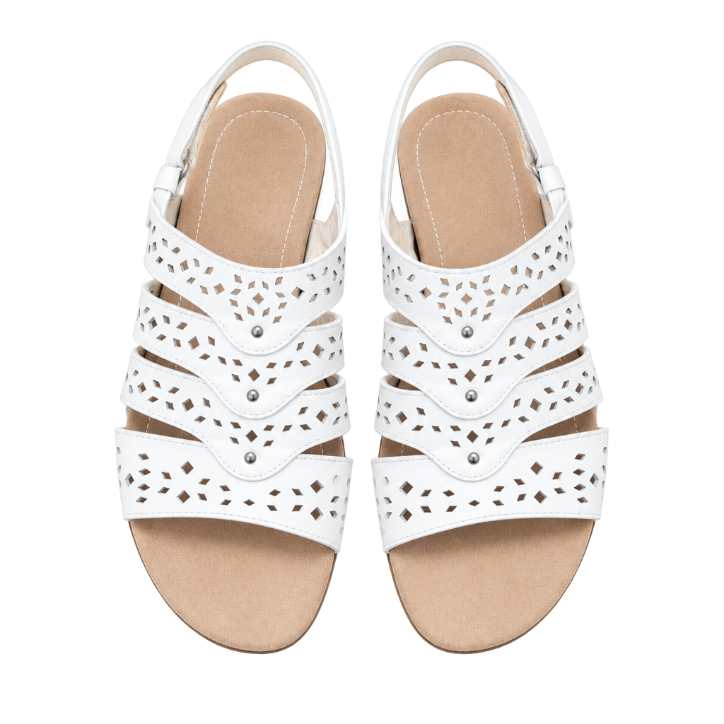 Kim Rogers Gamila Size 8.5M White Sandals 1