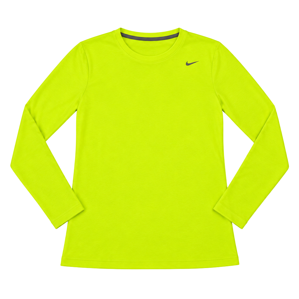 Nike Dri-FIT Long Sleeve Shirt Size L Neon Yellow 1