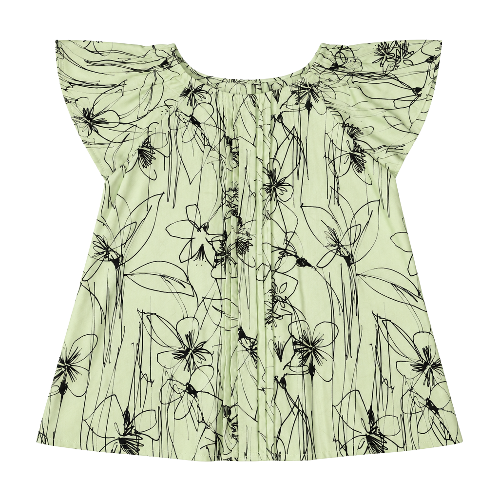 worthington blusa con estampado con bóton de cuello con cordón 1