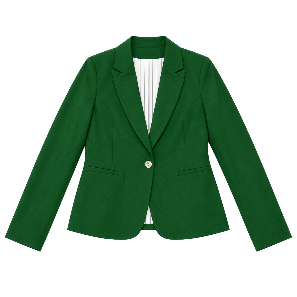 Nicole Miller Blazer Size 6 Green Single Button 1