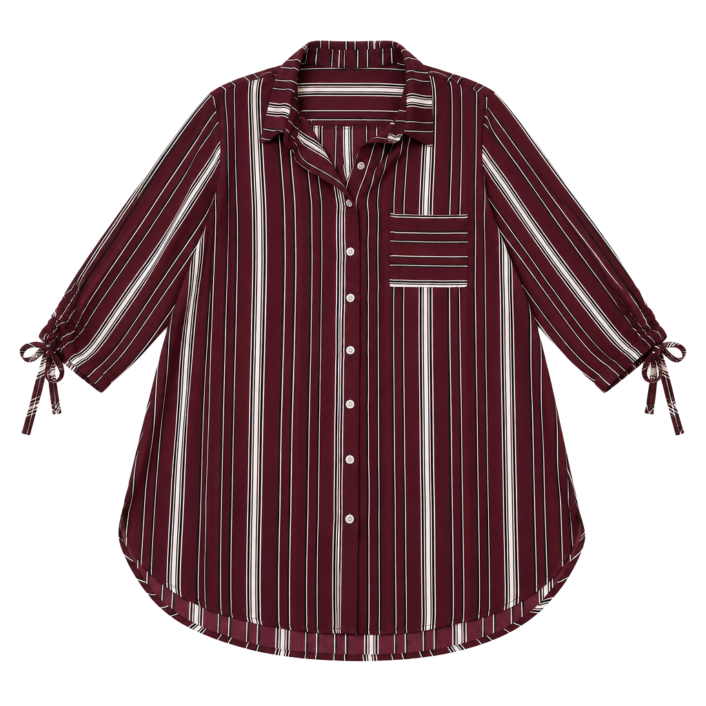 Hippo Striped Button Down Shirt Size XL 1