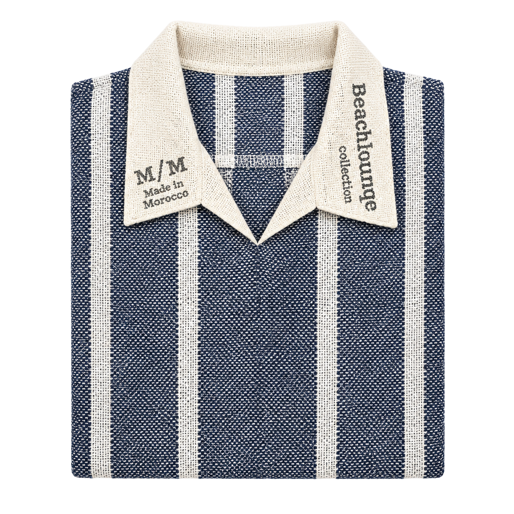 Beachlunchlounge Striped Sleeveless linen Dress Size M Blue White V-Neck 1