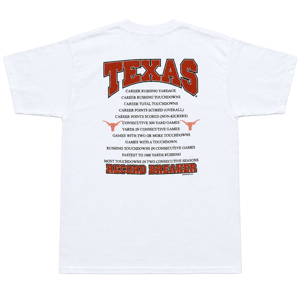 Gildan Texas Longhorns 34 Record Breaker T-Shirt Size L White Cotton 1