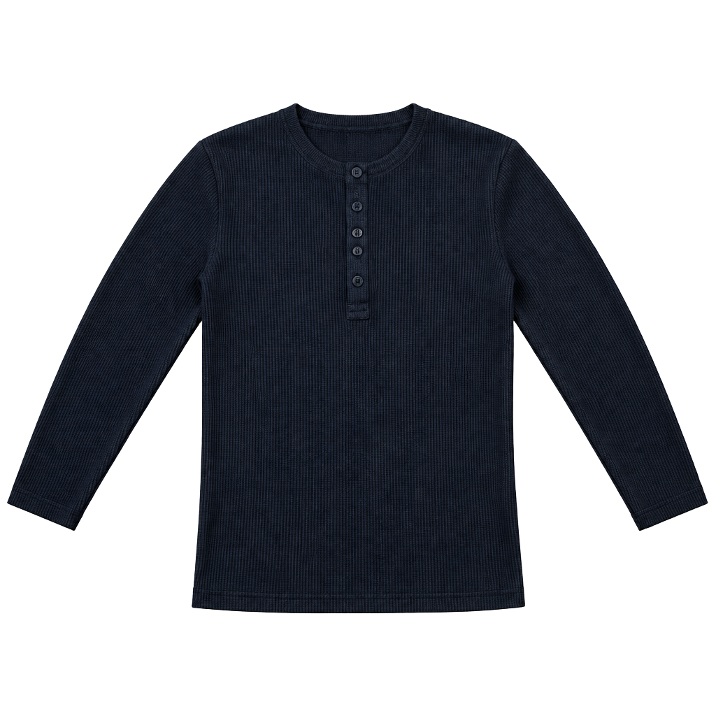 Lauren Jeans Co. Ralph Lauren Henley Size S Black Ribbed Cotton Top 1