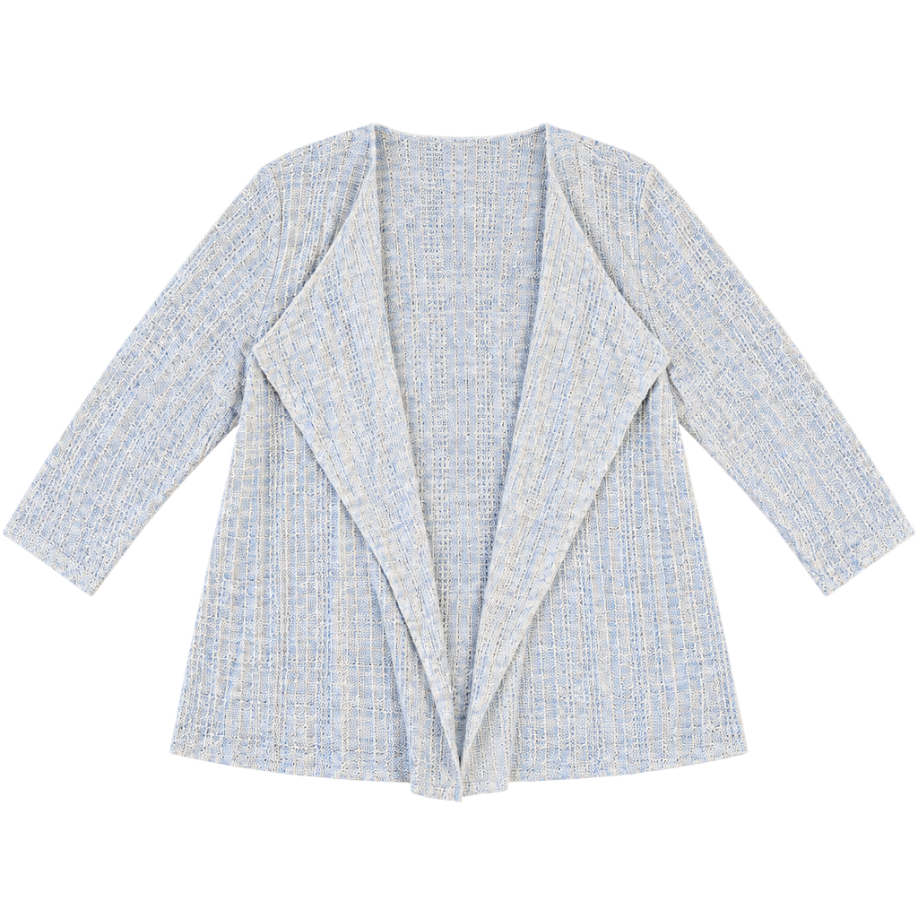 Eileen Fisher Cardigan Size 1X Open Front Knit Gray 1