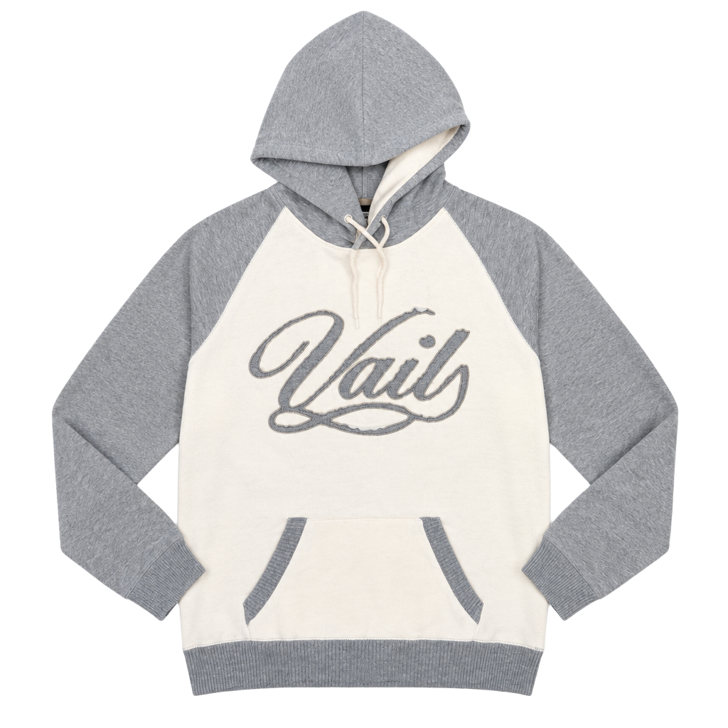 MV Sport Vail Hoodie Size XL Gray White Script Logo Fleece 1