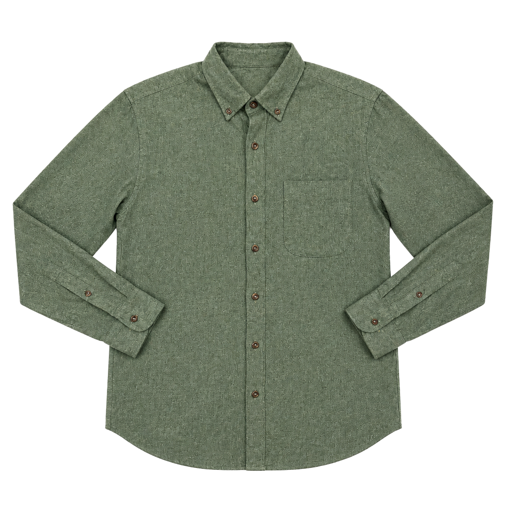 NWT J.Crew Slim Untucked Brushed Twill Long Sleeve Green Flannel Shirt 1