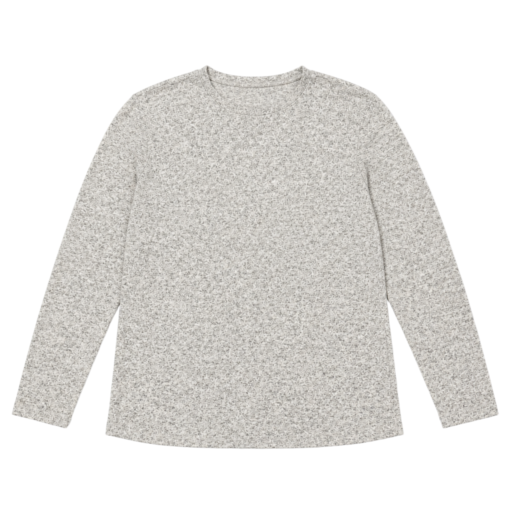 Forever 21 Men Gray Heathered Long Sleeve Crew Neck Shirt Size M 1