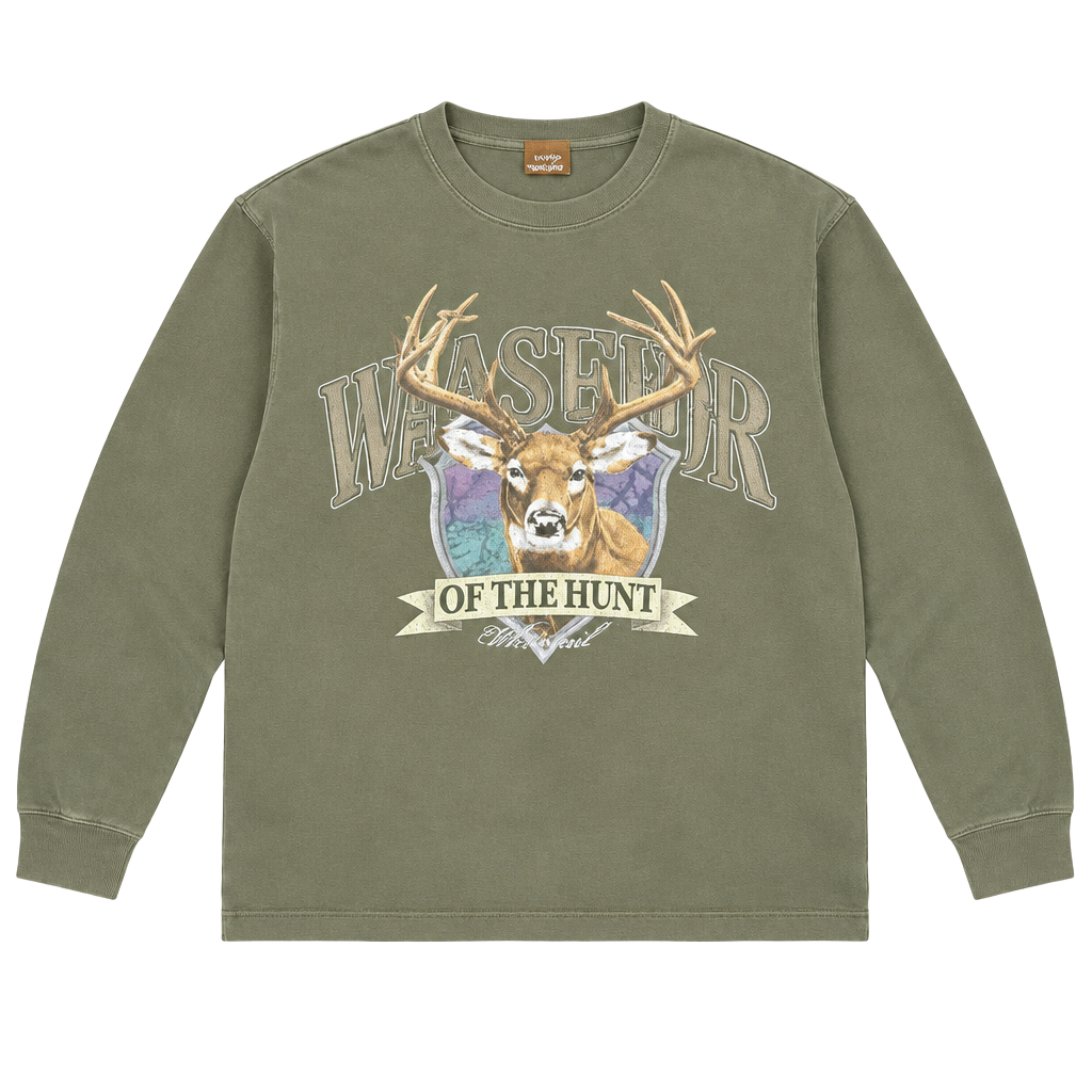 American Outdoors Mens M Long Sleeve White Tails Unlimited Themed Cotton Sweatshirt 1