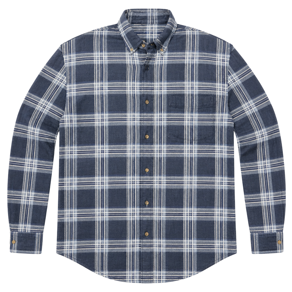 Flannel Shirt Mens XL BLue Tartan Plaid Casual 1