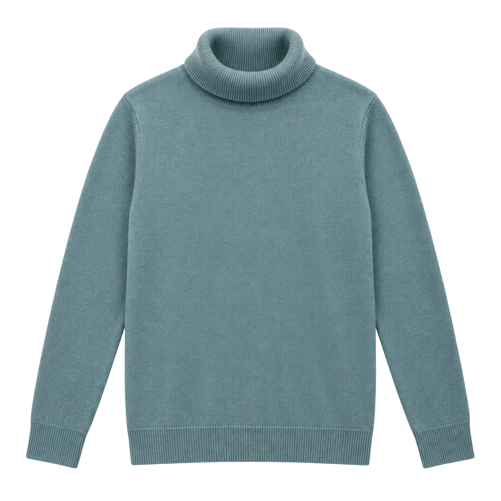 Orvis Cashmere Turtleneck Sweater Size M Blue 1