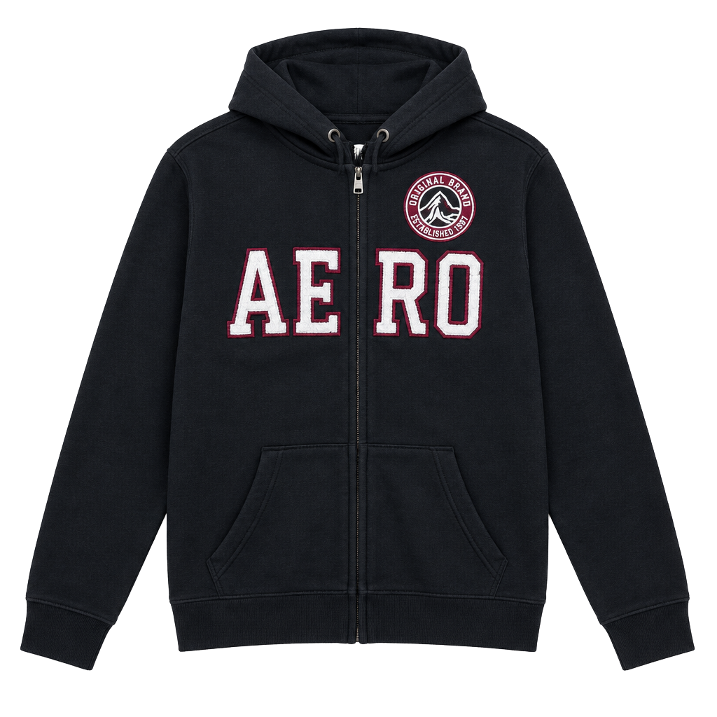 Aeropostale Zip Up Hoodie Size M 1
