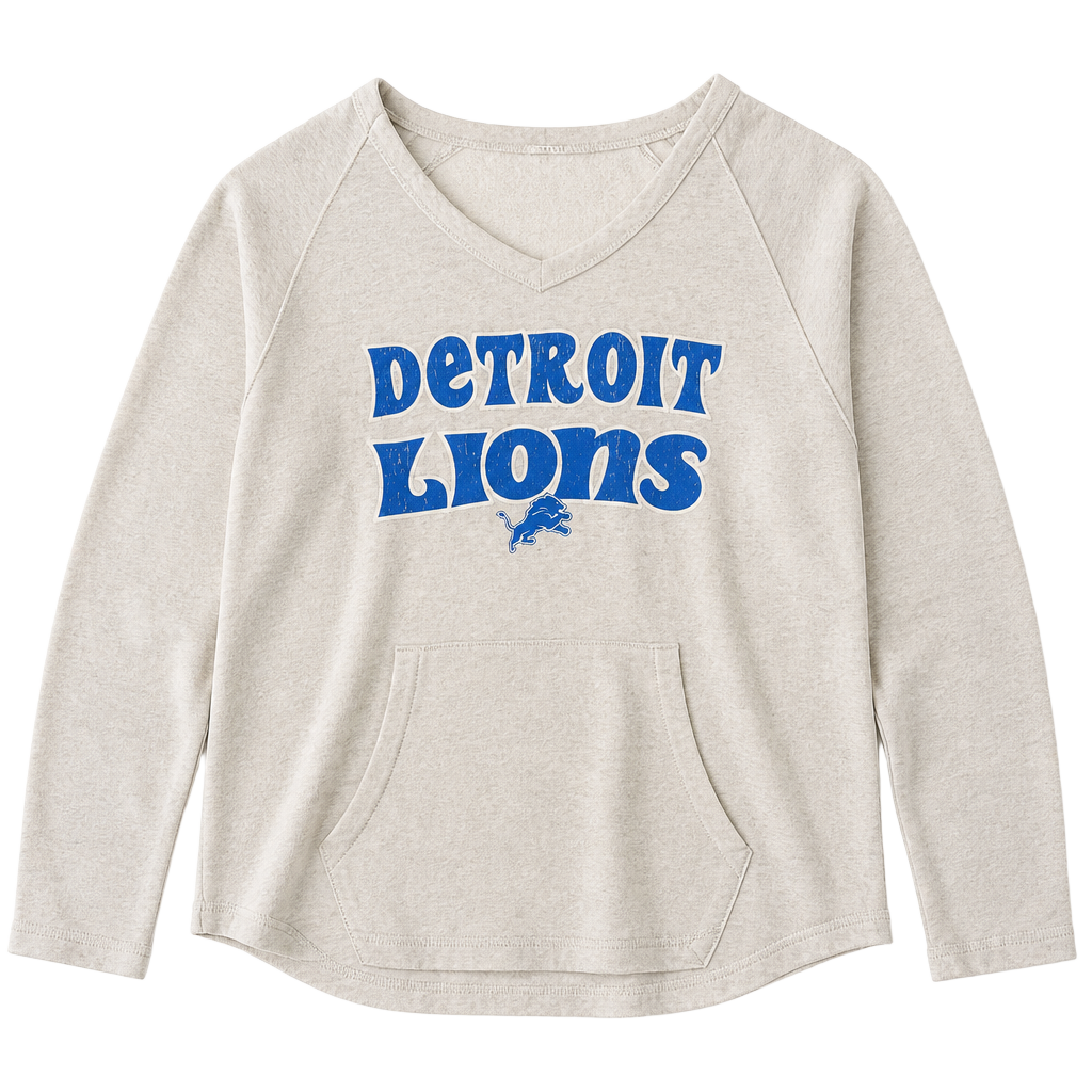 NFL Team Apparel Women's Detroit Lions Slouchy Sweatshirt 1