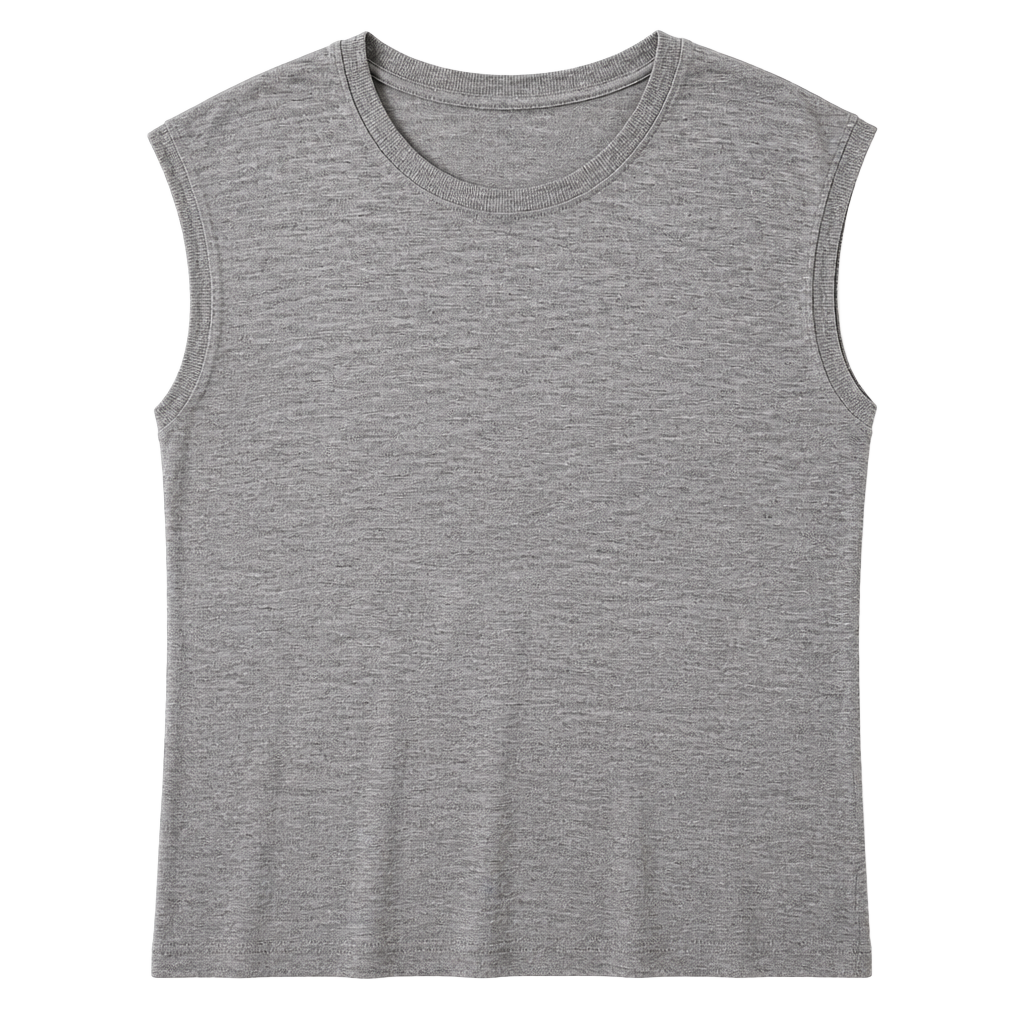 Athleta Essence Cap Sleeve Tee Heathered Grey Size L 1
