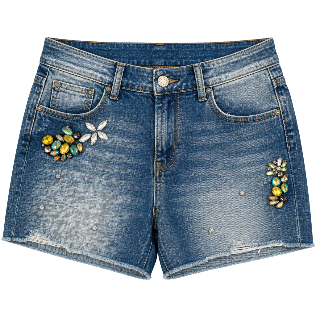 Juniors Ankle Jewel Distressed Skinny Jeans Sz16 1