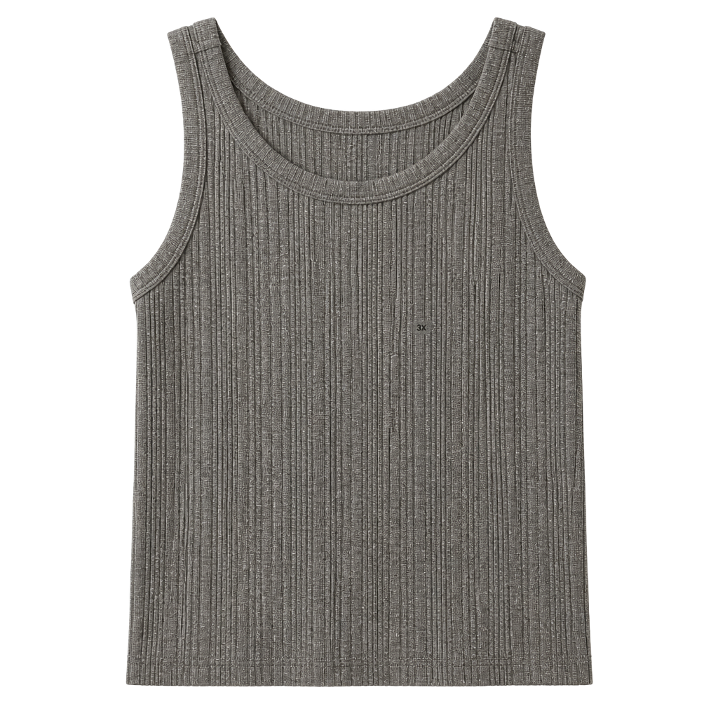 Maurices 24/7 Grey Ribbed Shimmer Tank Top Size 3X 1