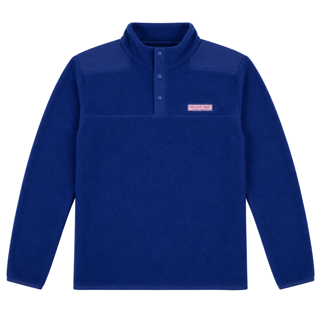 Vineyard Vines Kids Fleece Shep Shirt Size XL Blue 1/4 Snap Pullover 1