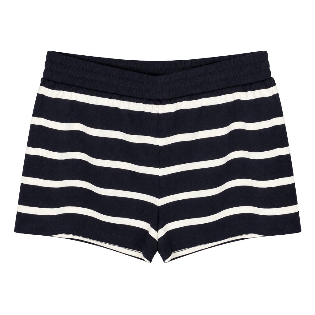 J.Crew Striped Pull-On Shorts Size L Navy White Knit 1